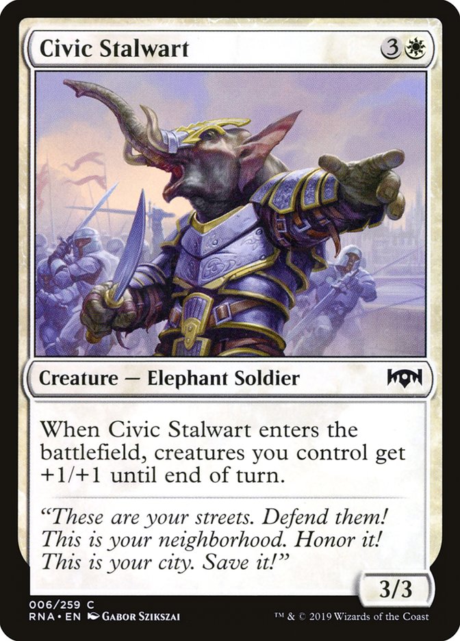 Civic Stalwart 6/259 (Ravnica Allegiance) 