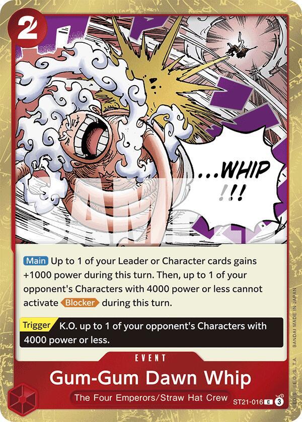 Gum-Gum Dawn Whip ST21-016 (Starter Deck EX: Gear 5)  - Foil