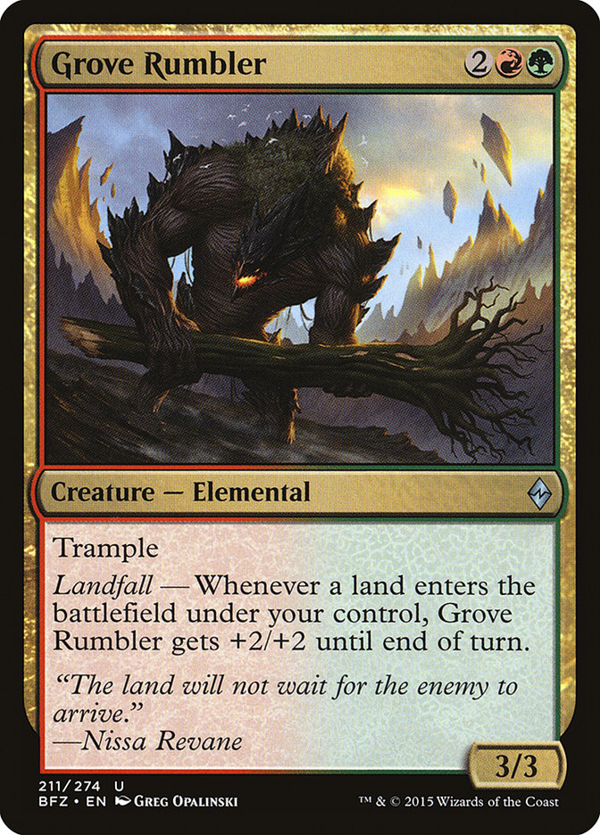 Grove Rumbler 211/274 (Battle for Zendikar) 