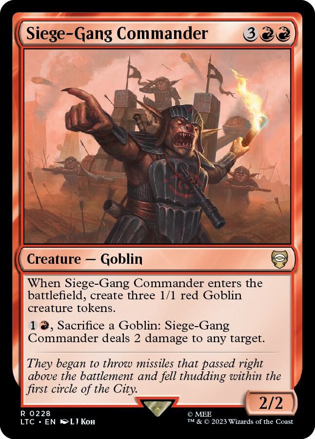 Siege-Gang Commander 228/347 (Commander: The Lord of the Rings: Tales of Middle-earth) 