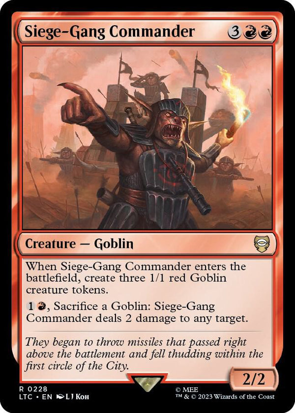 Siege-Gang Commander 228/347 (Commander: The Lord of the Rings: Tales of Middle-earth) 
