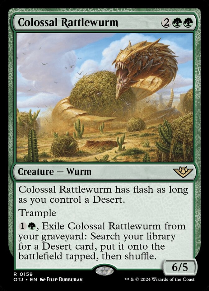 Colossal Rattlewurm 159/286 (Outlaws of Thunder Junction) 