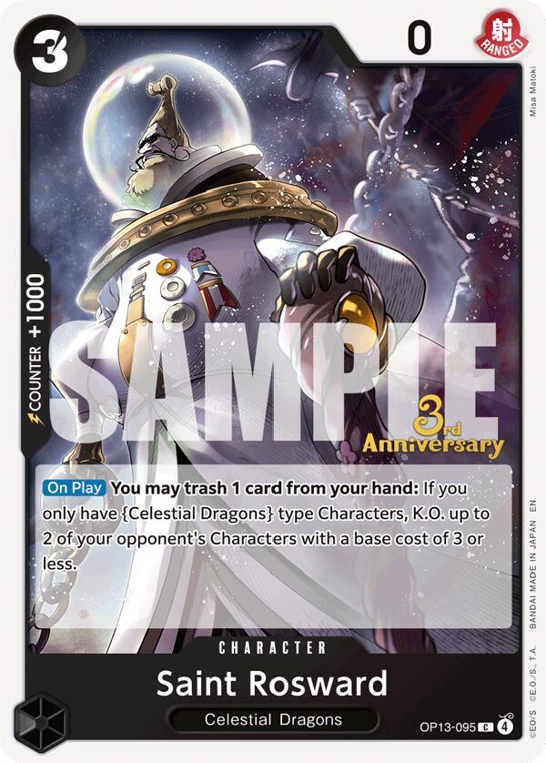 Saint Rosward OP13-095 (Carrying On His Will: 3rd Anniversary Tournament Cards) 