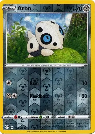 Aron 121/189 (SWSH03: Darkness Ablaze)  - Reverse Holofoil