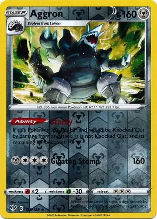 Aggron 123/189 (SWSH03: Darkness Ablaze)  - Reverse Holofoil