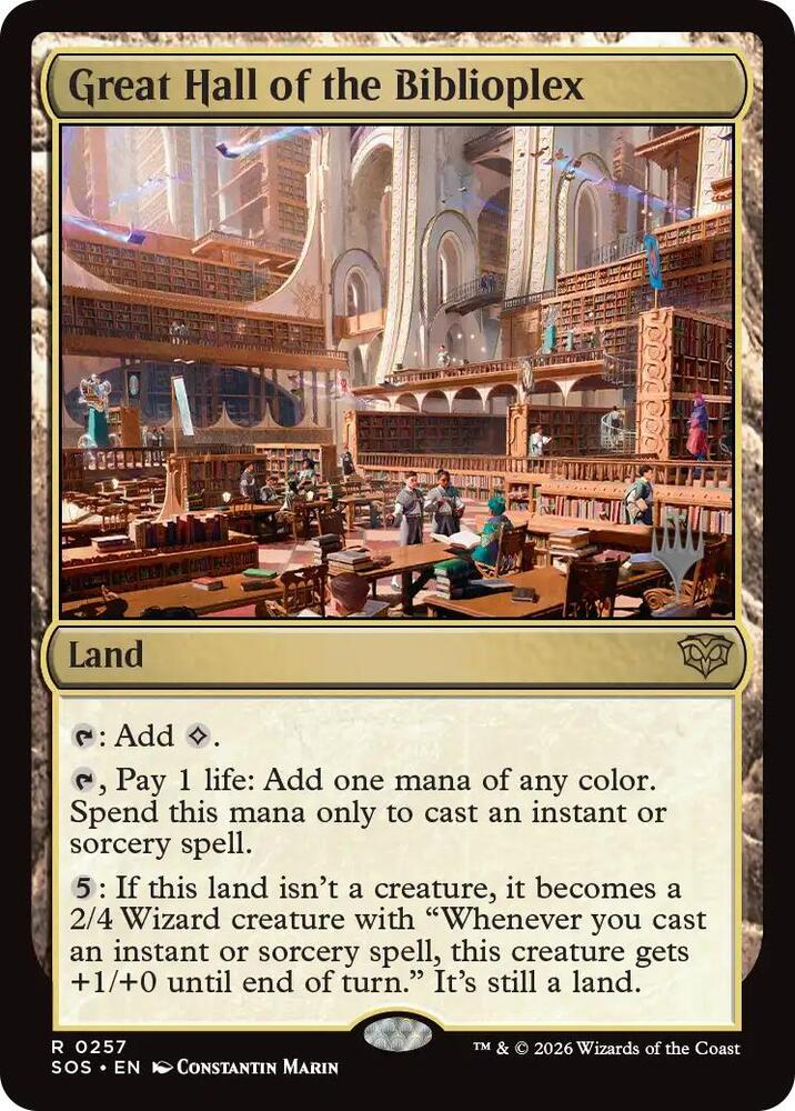 Great Hall of the Biblioplex 257 (Promo Pack: Secrets of Strixhaven) 