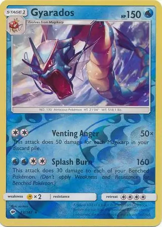 Gyarados 33/147 (SM - Burning Shadows)  - Reverse Holofoil