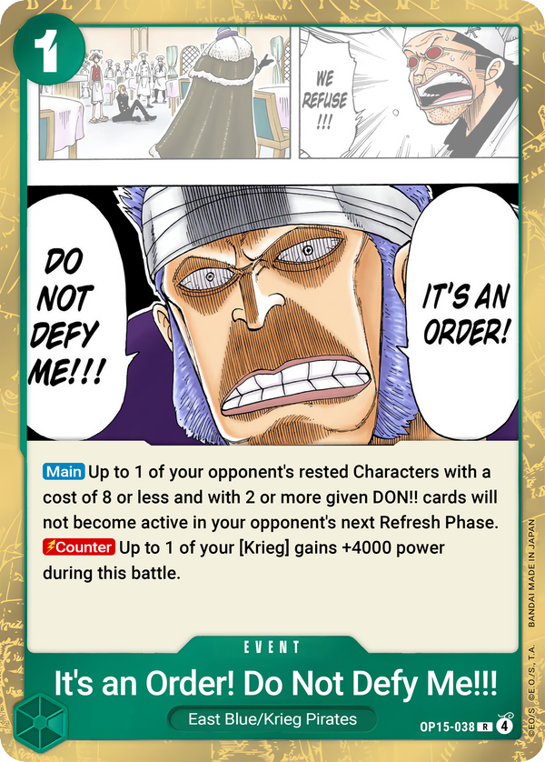 Its an Order! Do Not Defy Me!! OP15-038 (Adventure on Kami's Island)  - Foil