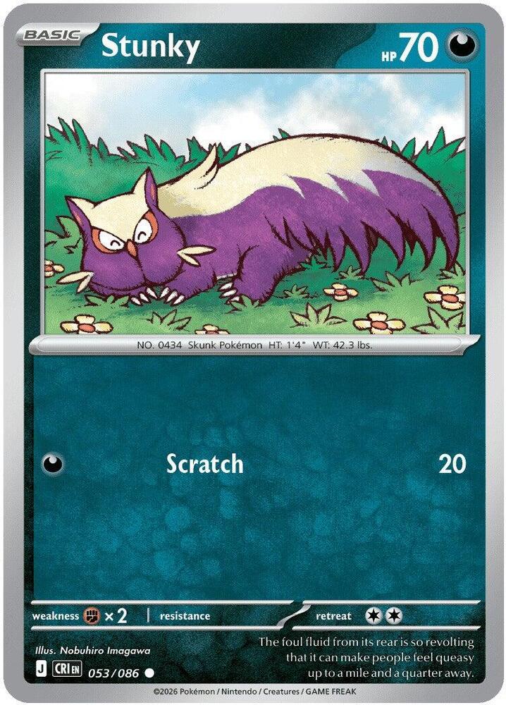 Stunky 053/086 (ME04: Chaos Rising)  - Reverse Holofoil
