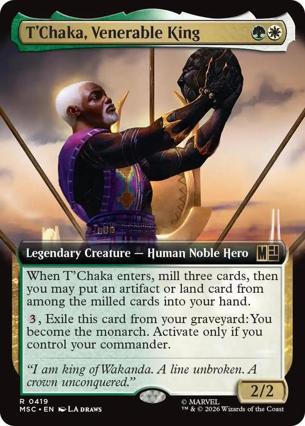 TChaka Venerable King Extended Art 419 (Commander: Marvel Super Heroes)  - Extended Art