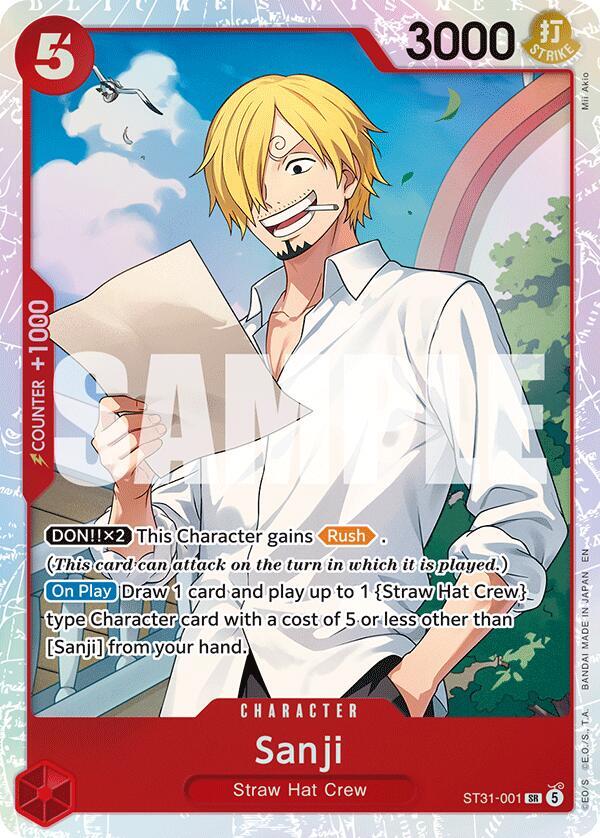 Sanji ST31-001 (Starter Deck 31: RED Monkey.D.Luffy)  - Foil