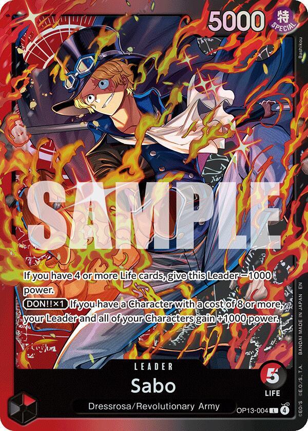 Sabo OP13-004 (Starter Deck 35: RED/BLACK Sabo)  - Foil