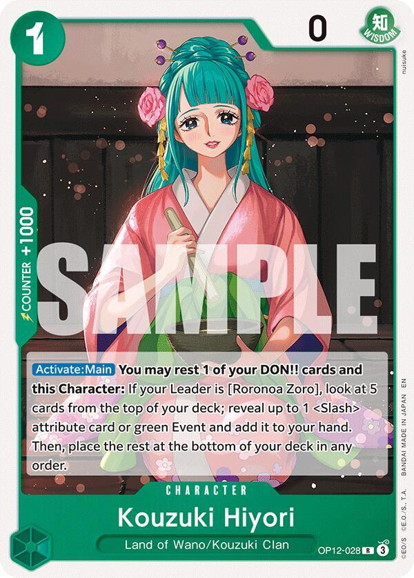 Kouzuki Hiyori OP12-028 (Starter Deck 32: GREEN Roronoa Zoro) 