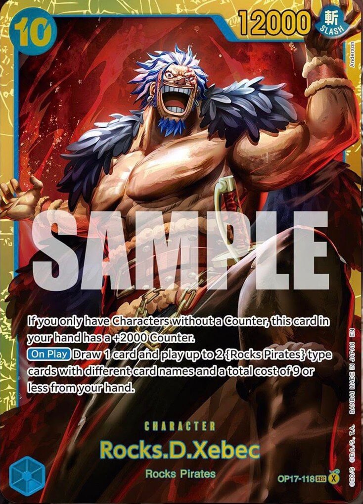 Rocks.D.Xebec OP17-118 (The World's Strongest Warriors)  - Foil