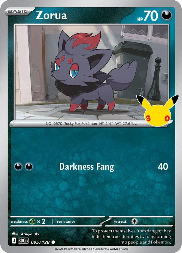 Zorua 095/128 (ME: 30th Celebration)  - Holofoil