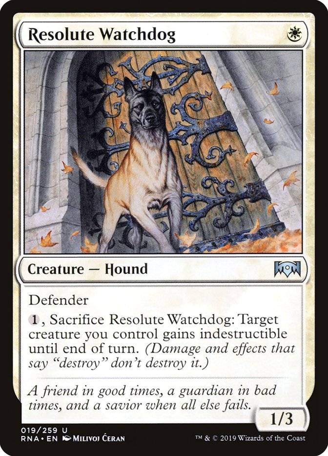 Resolute Watchdog 19/259 (Ravnica Allegiance) 