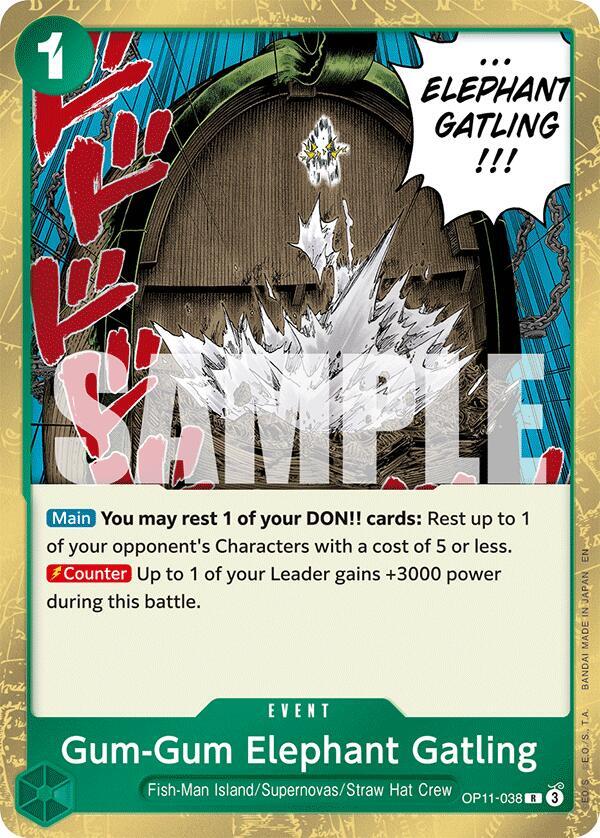 Gum-Gum Elephant Gatling OP11-038 (A Fist of Divine Speed)  - Foil