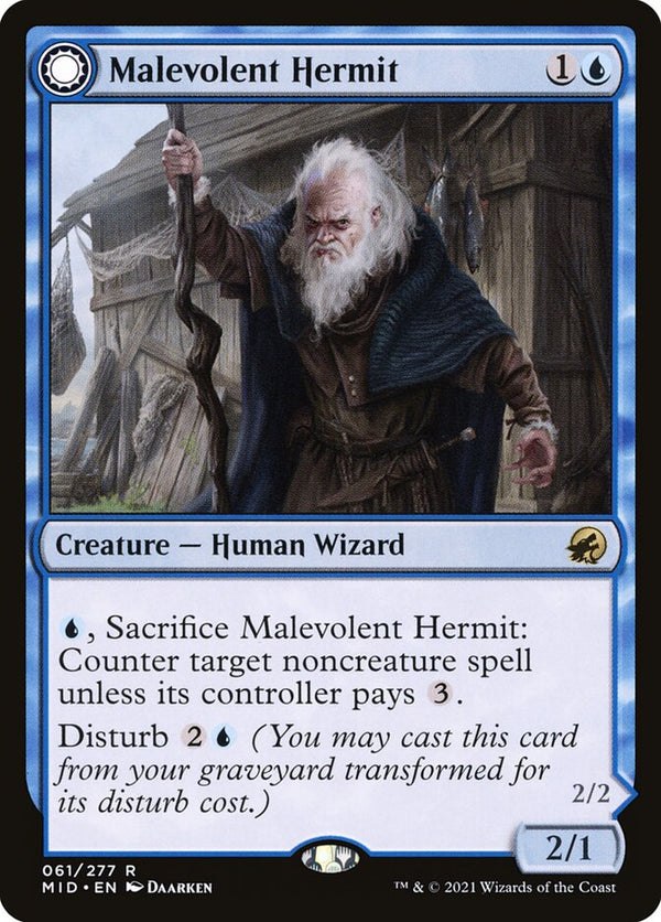 Malevolent Hermit 61 (Innistrad: Midnight Hunt) 