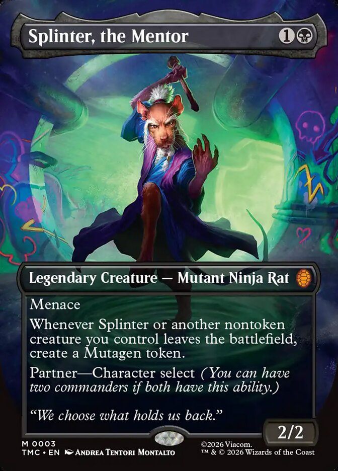 Splinter the Mentor 0003 Borderless 3 (Commander: Teenage Mutant Ninja Turtles) 