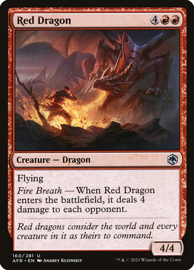 Red Dragon 160/281 (Adventures in the Forgotten Realms) 