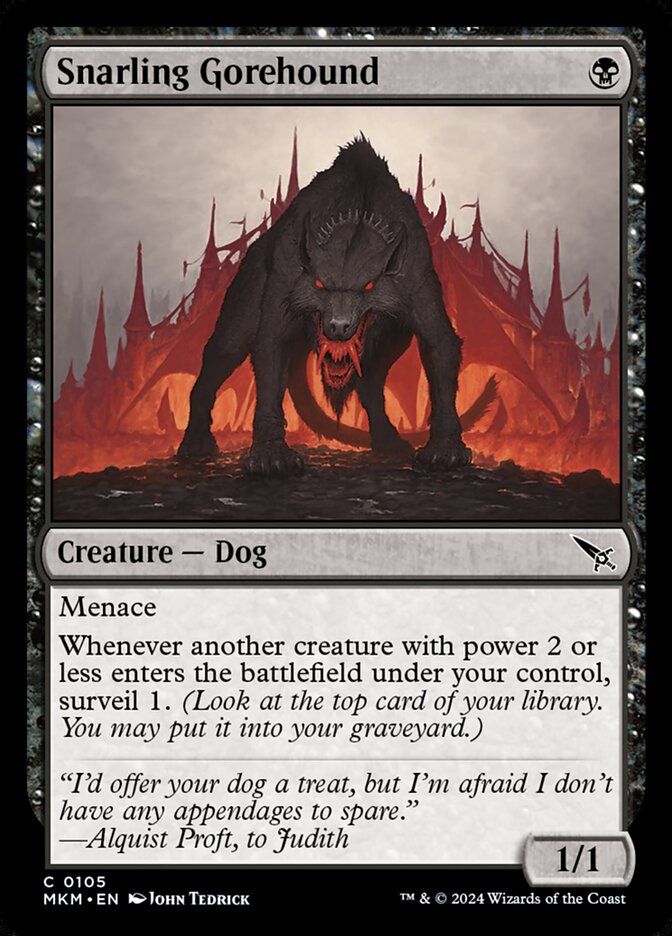 Snarling Gorehound 105/286 (Murders at Karlov Manor) 