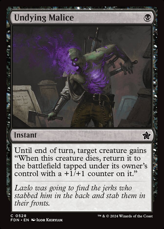 Undying Malice 528/291 (Foundations) 