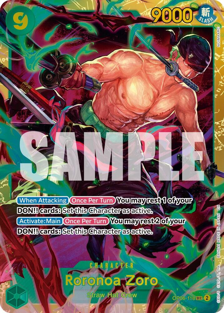 Roronoa Zoro (Reprint) OP06-118 (Premium Booster -The Best- Vol. 2) 