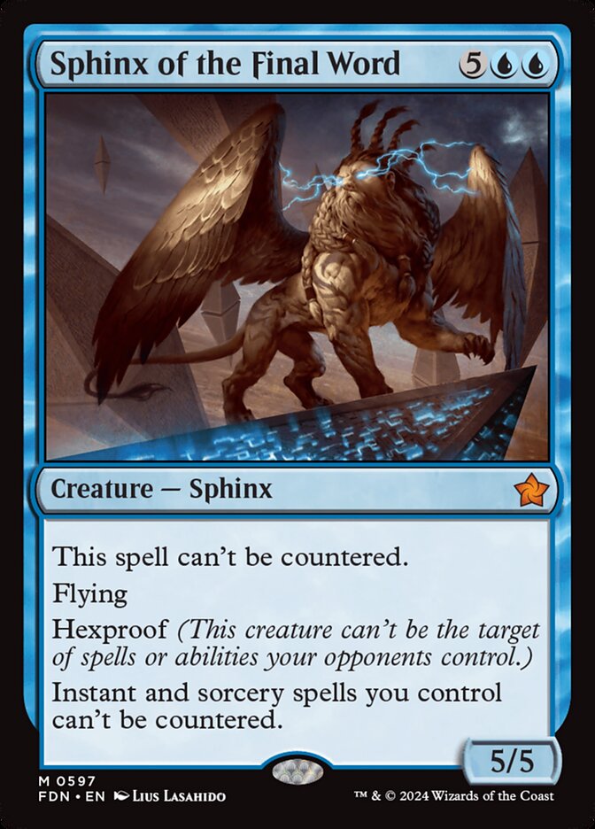 Sphinx of the Final Word 597 (Foundations) 