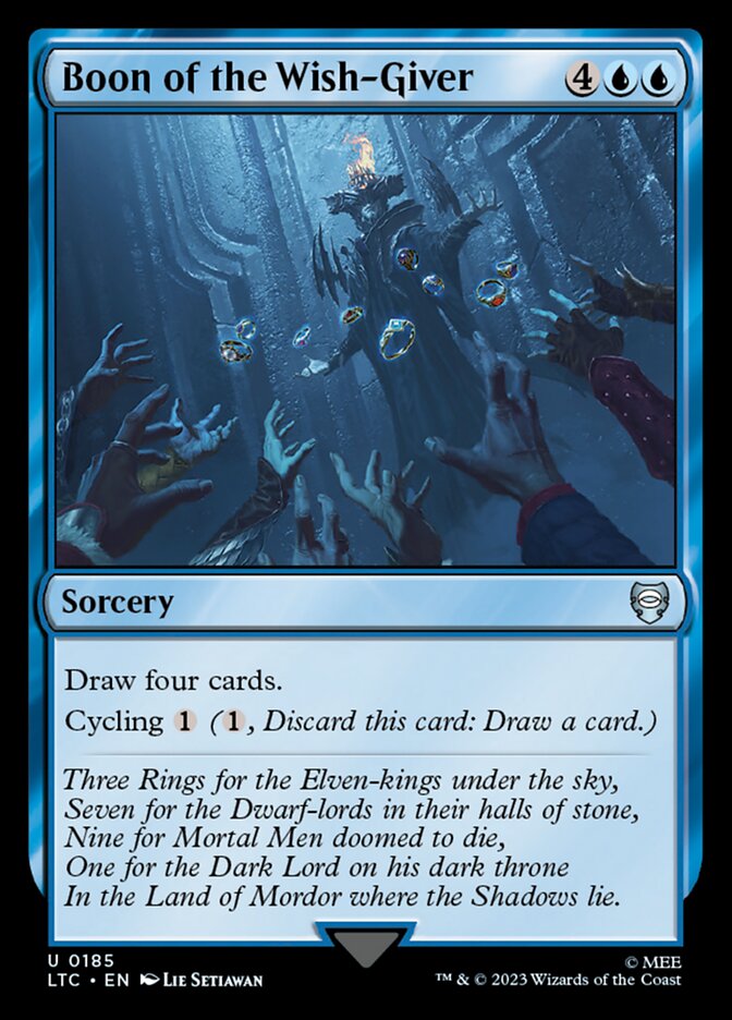 Boon of the Wish-Giver 185/347 (Commander: The Lord of the Rings: Tales of Middle-earth) 