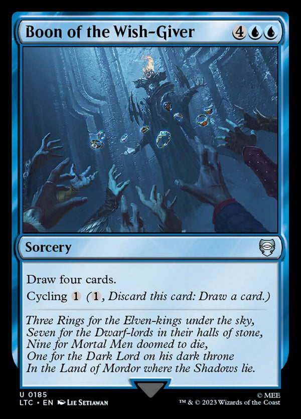 Boon of the Wish-Giver 185/347 (Commander: The Lord of the Rings: Tales of Middle-earth) 