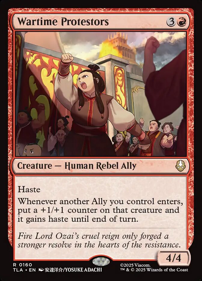 Wartime Protestors 160/286 (Avatar: The Last Airbender) 