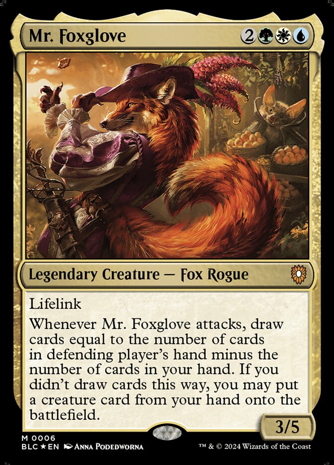 Mr. Foxglove 6 (Commander: Bloomburrow)  - Foil