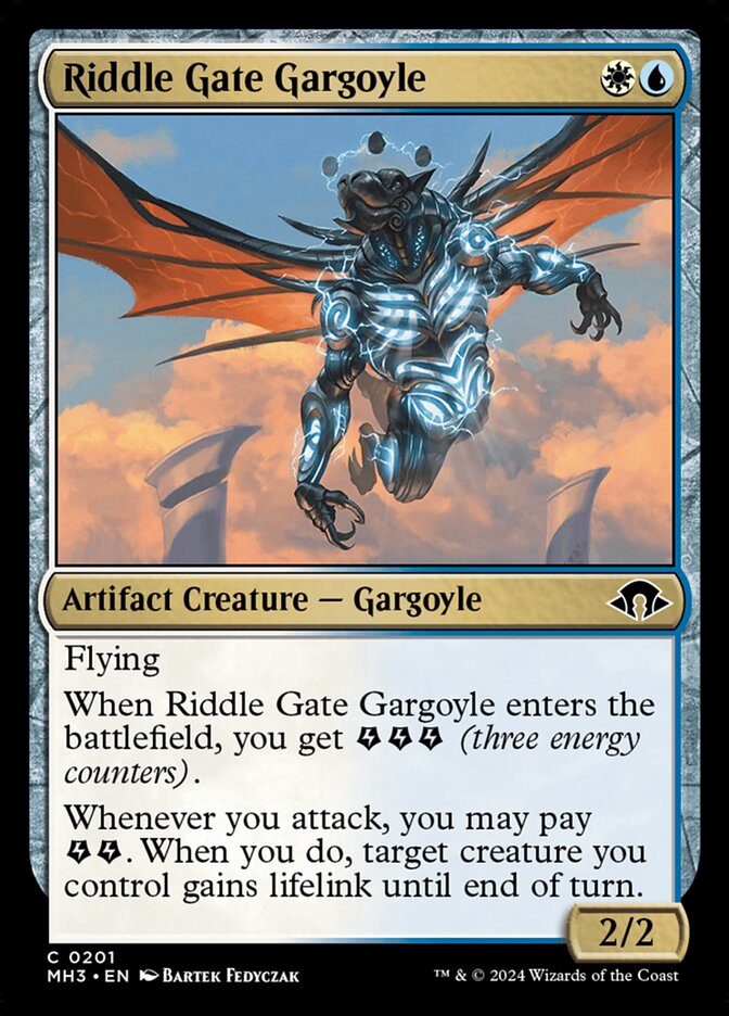 Riddle Gate Gargoyle 201/319 (Modern Horizons 3) 