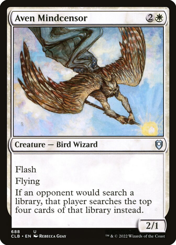 Aven Mindcensor 688 (Commander Legends: Battle for Baldur's Gate) 