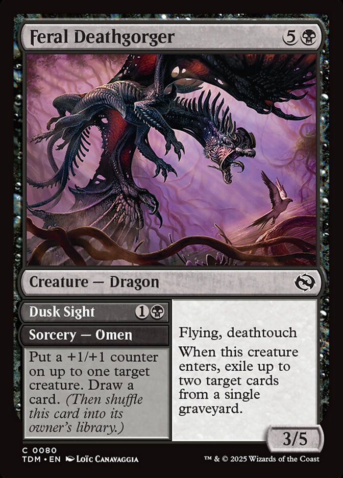 Feral Deathgorger // Dusk Sight 80/291 (Tarkir: Dragonstorm) 
