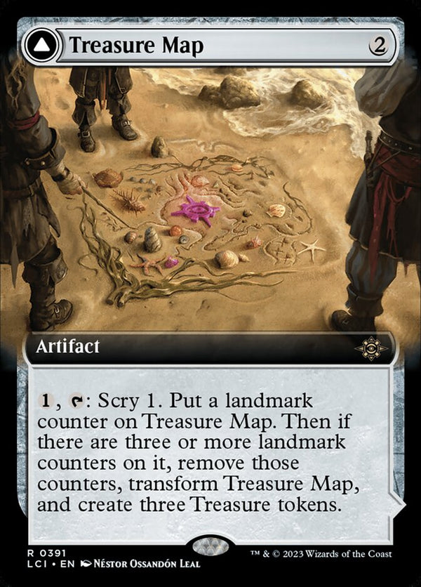 Treasure Map // Treasure Cove 391 (The Lost Caverns of Ixalan)  - Extended Art Foil