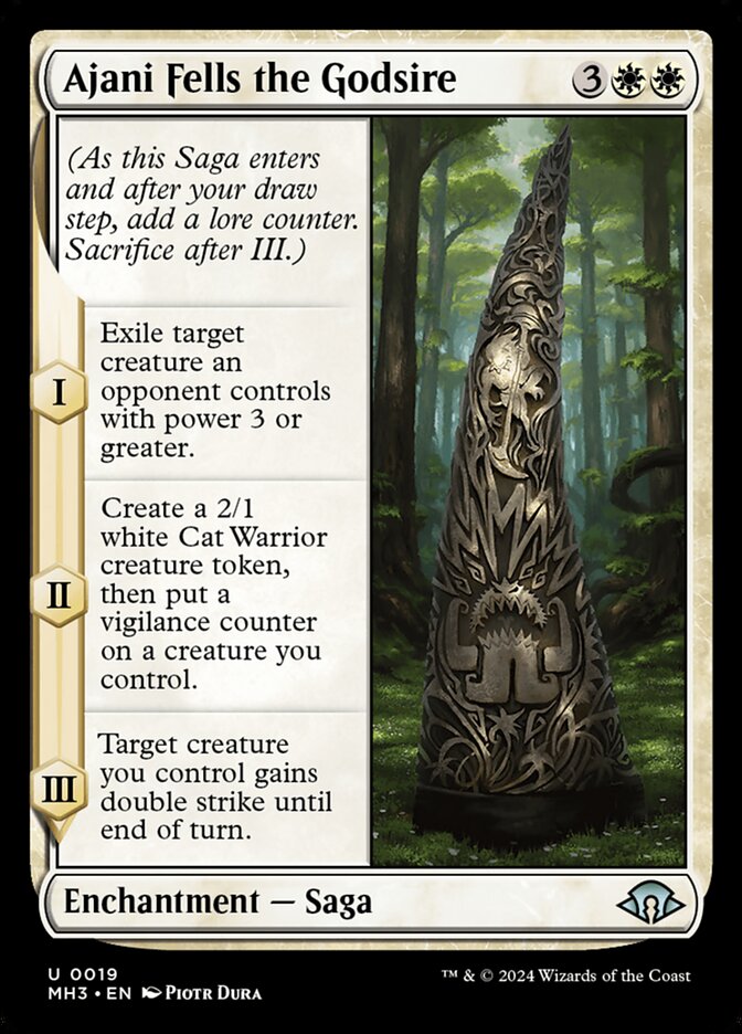 Ajani Fells the Godsire 19/319 (Modern Horizons 3) 