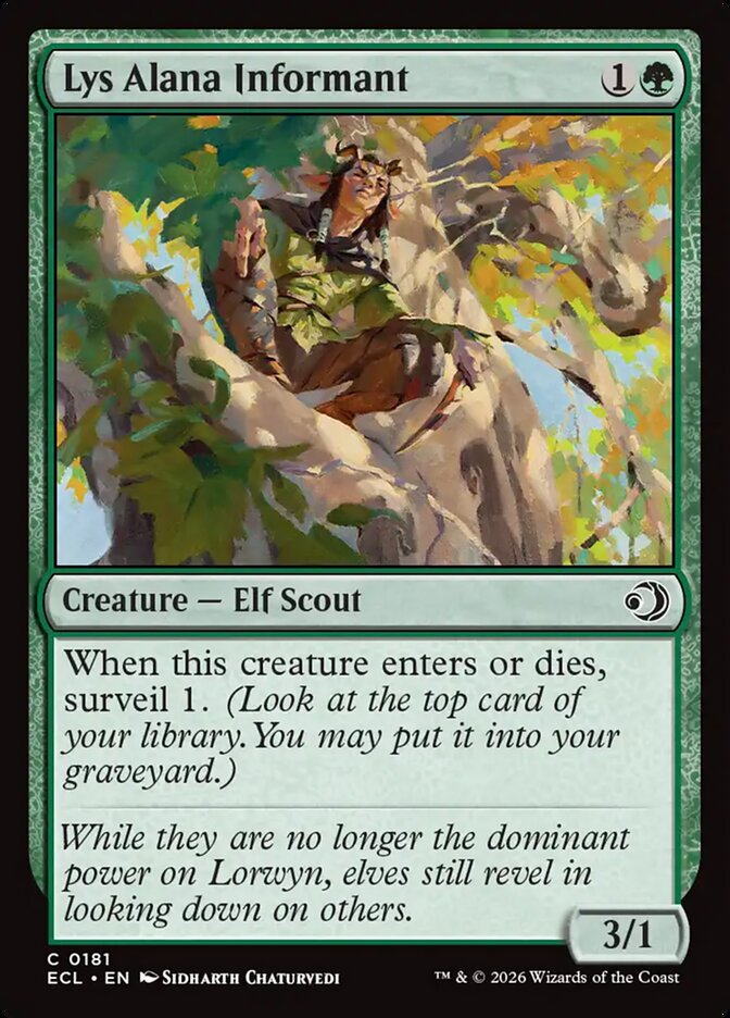 Lys Alana Informant 181/273 (Lorwyn Eclipsed)  - Foil