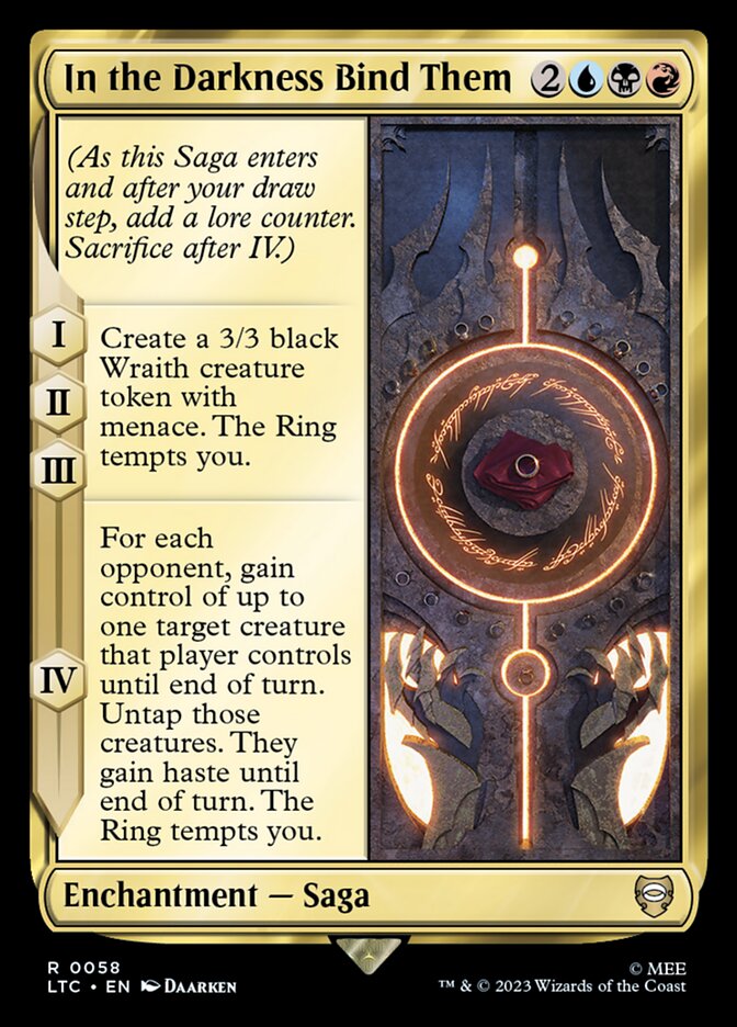 In the Darkness Bind Them 58 (Commander: The Lord of the Rings: Tales of Middle-earth) 