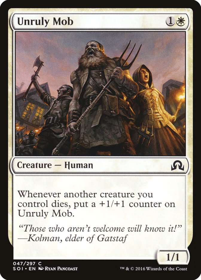Unruly Mob 47/297 (Shadows over Innistrad) 