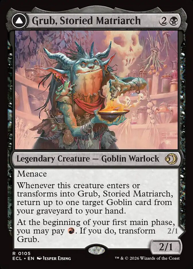 Grub, Storied Matriarch // Grub, Notorious Auntie 105/273 (Lorwyn Eclipsed) 
