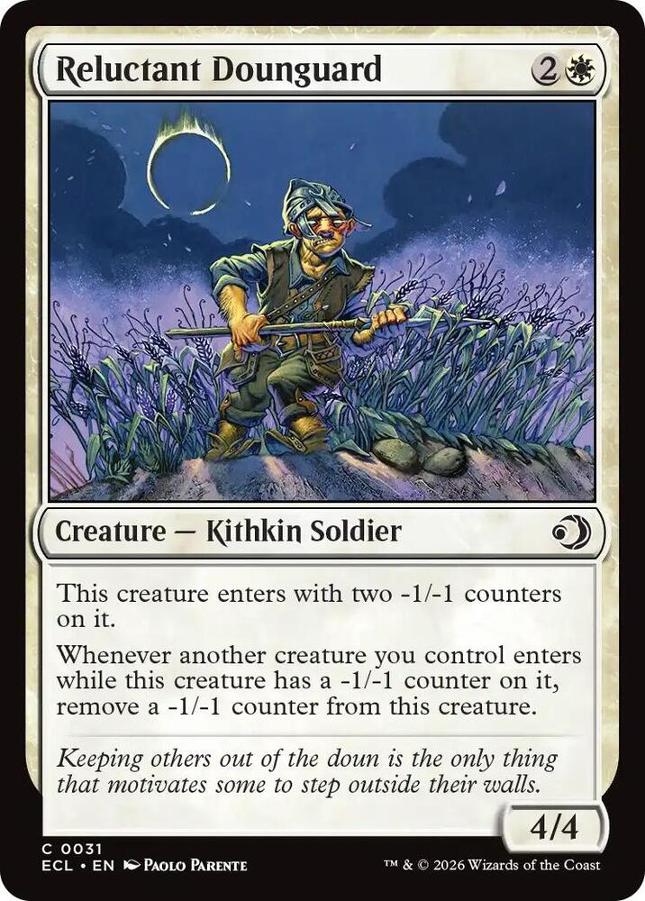 Reluctant Dounguard 31/273 (Lorwyn Eclipsed) 