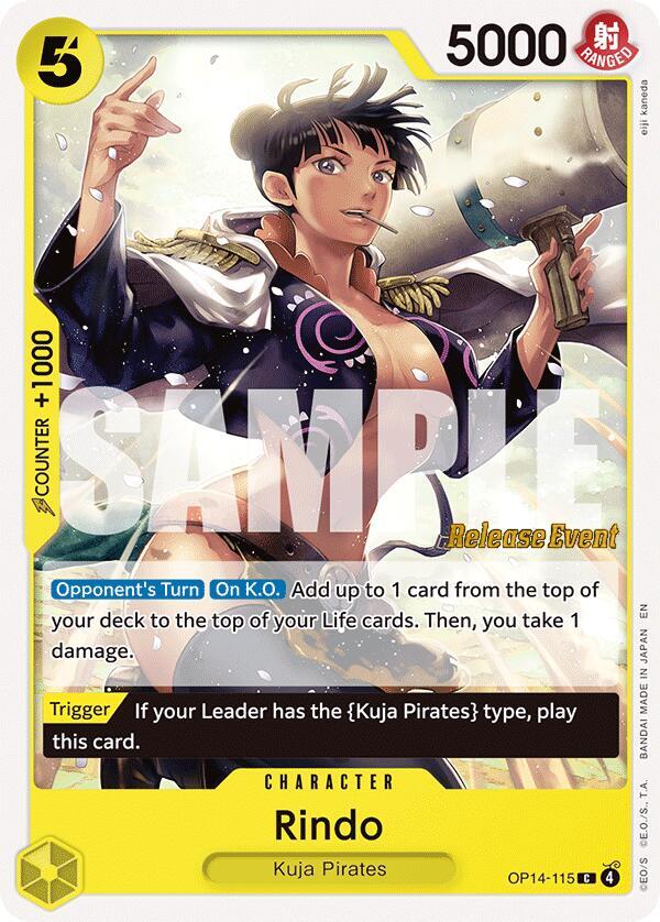Rindo OP14-115 (The Azure Sea's Seven Release Event Cards) 