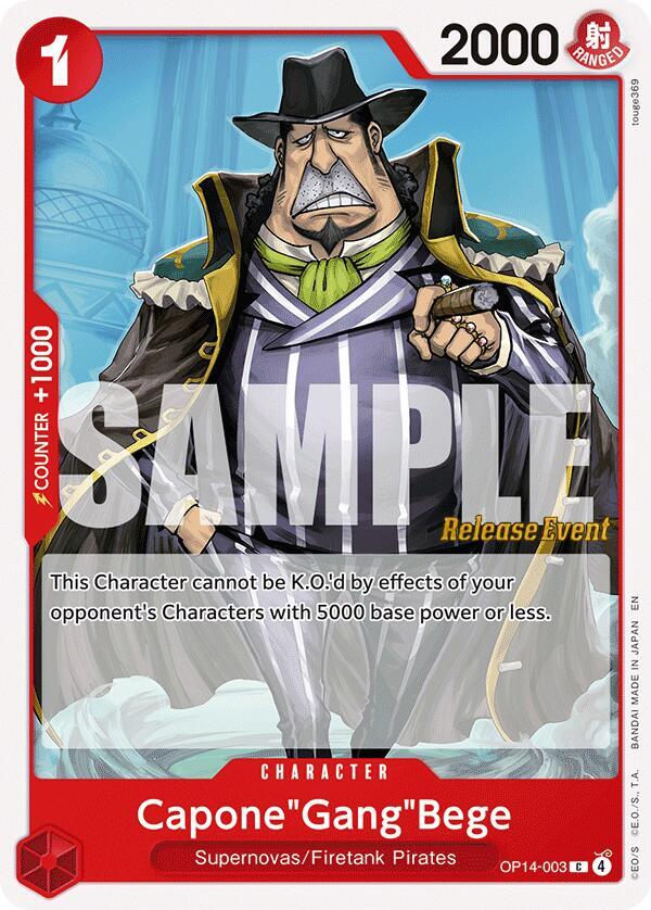 Capone"Gang"Bege OP14-003 (The Azure Sea's Seven Release Event Cards) 