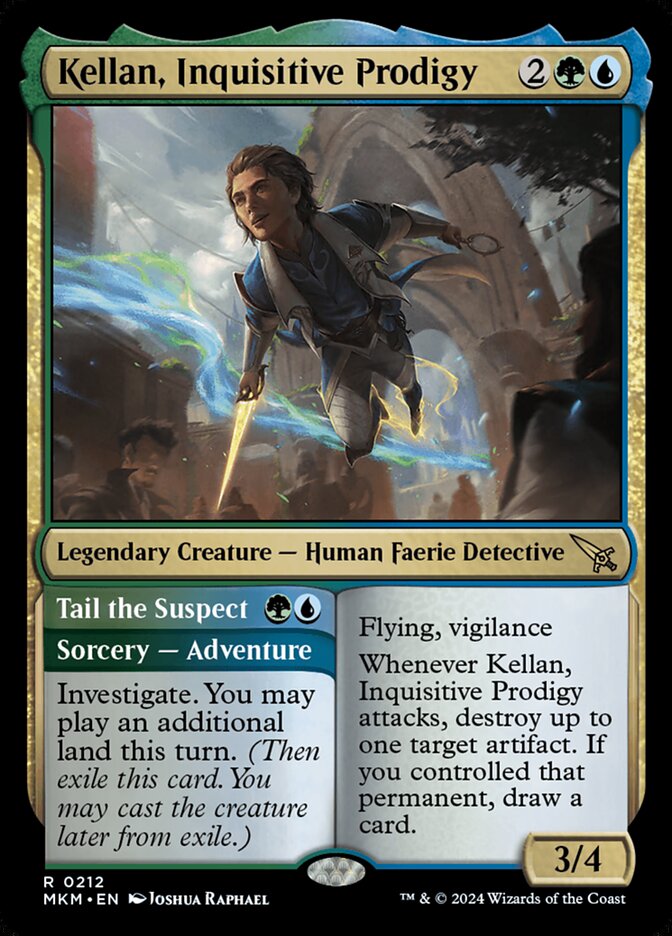 Kellan, Inquisitive Prodigy // Tail the Suspect 212/286 (Murders at Karlov Manor) 