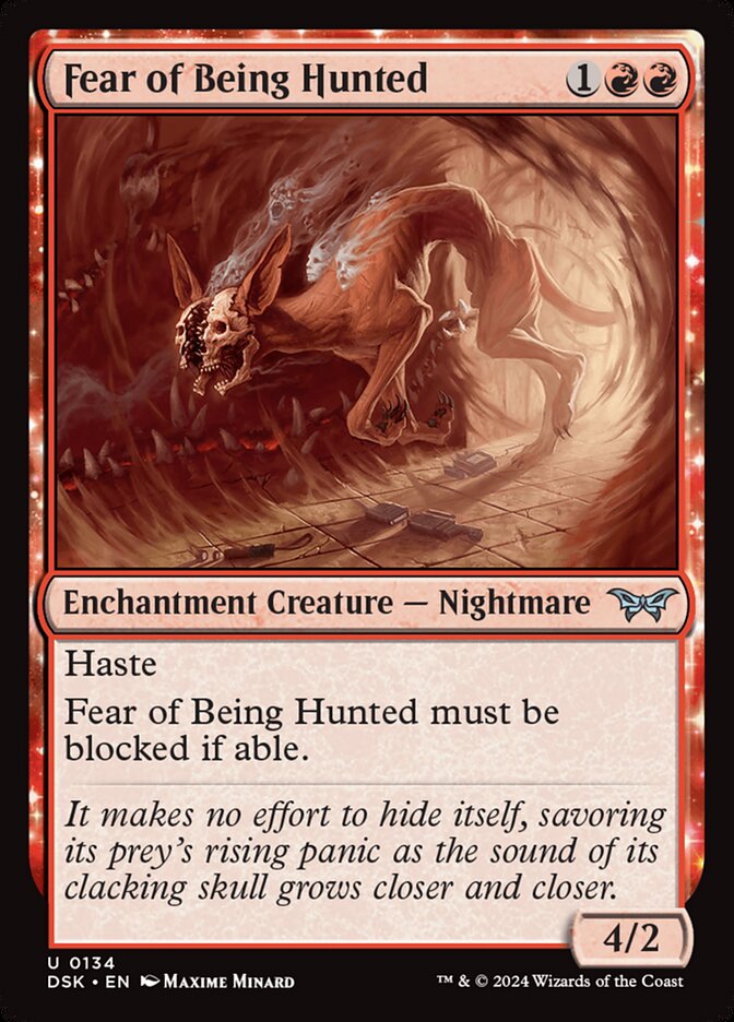 Fear of Being Hunted 134/286 (Duskmourn: House of Horror)  - Foil
