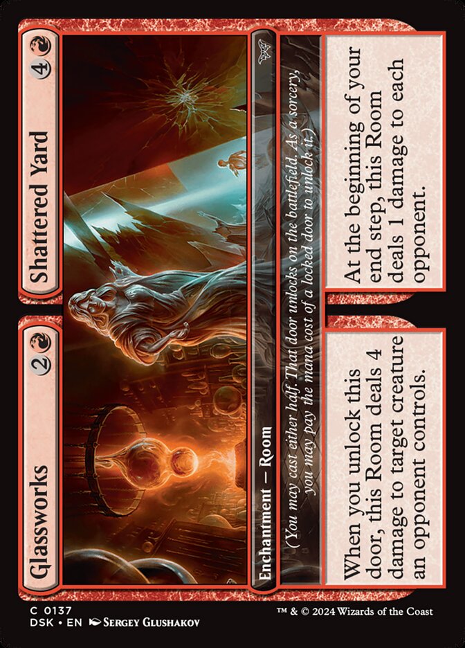 Glassworks // Shattered Yard 137 (Duskmourn: House of Horror) 