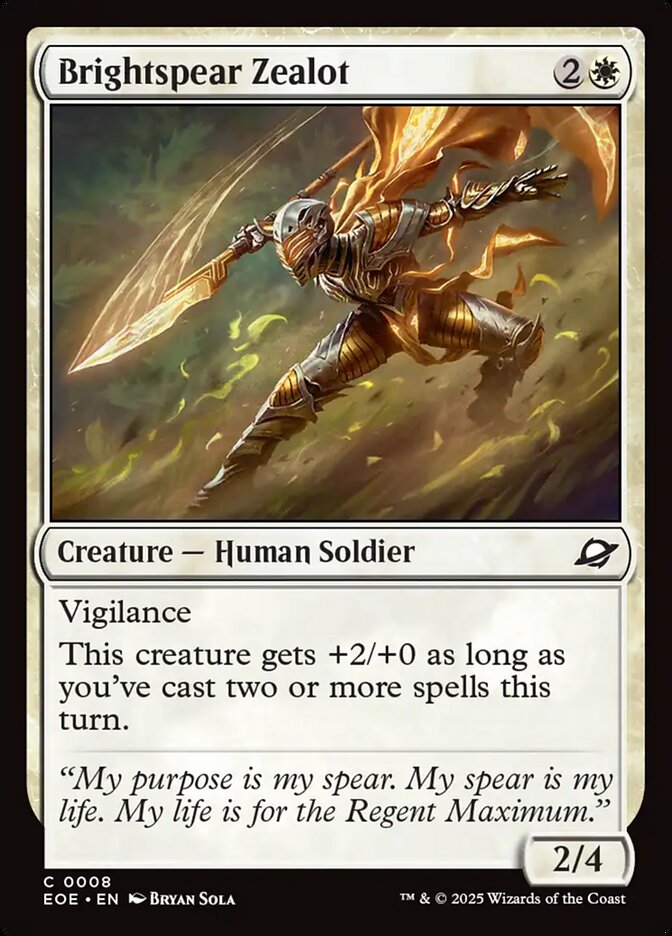 Brightspear Zealot 8/276 (Edge of Eternities) 