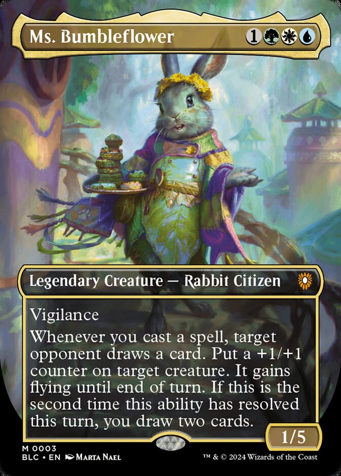 Ms Bumbleflower Borderless 3 (Commander: Bloomburrow)  - Borderless Foil