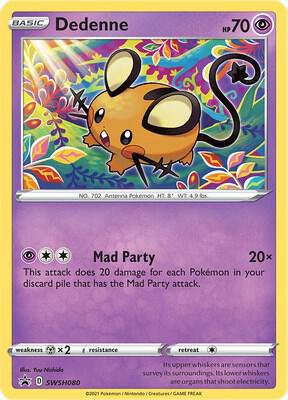 Dedenne SWSH080 (SWSH: Sword & Shield Promo Cards)  - Holofoil